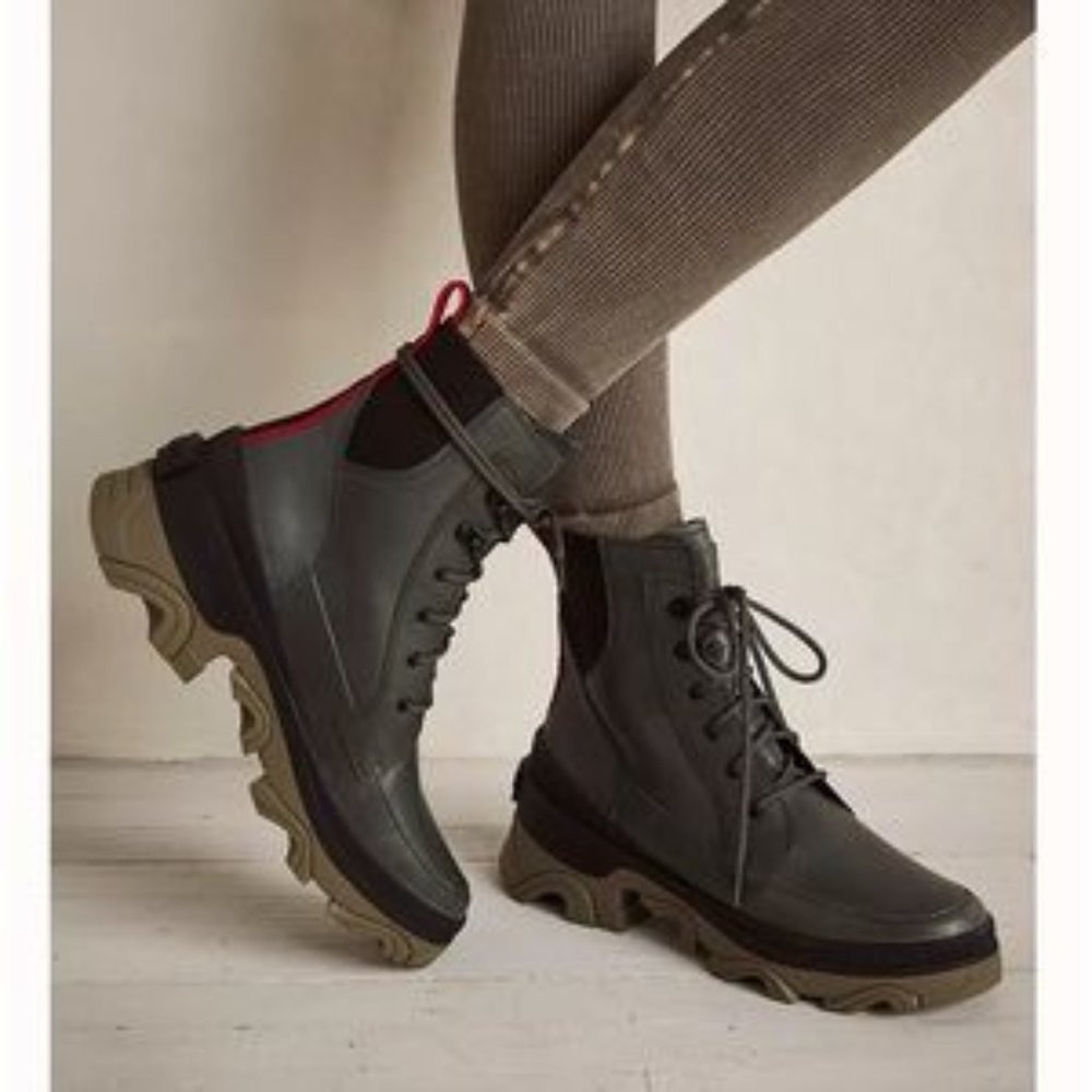 Sorel Brex Lace Bootie - Dark Moss (Green)/Black, Size 8.5